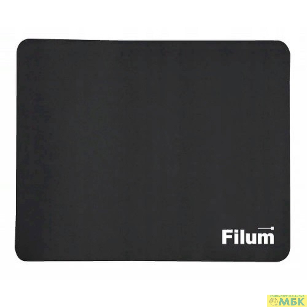 картинка Filum FL-MP-S-BK-1 Коврик для мыши черный, 250*200*1 мм., ткань+резина. от магазина МБК