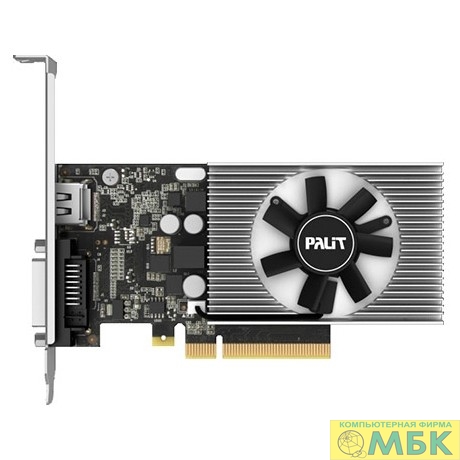 картинка Palit PCI-E PA-GT1030 2GD4 nVidia GeForce GT 1030 2048Mb 64bit DDR4 1151/2100 DVIx1/HDMIx1/HDCP Ret low profile NEC103000646-1082F RTL от магазина МБК