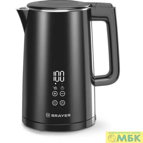 картинка BRAYER BR1035 Чайник, 1,5 л, 2200Вт, черный от магазина МБК
